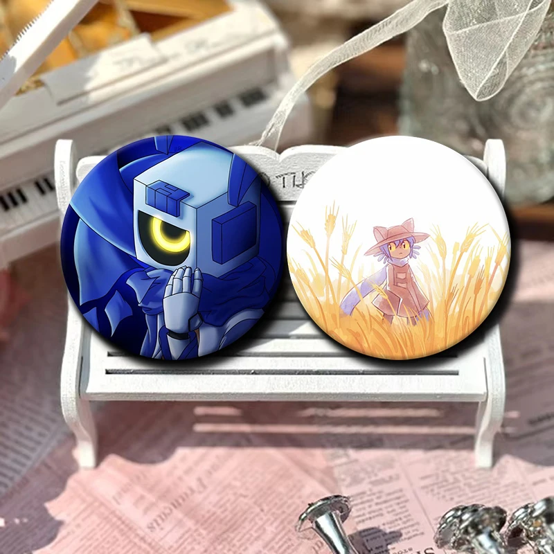 58mm 애니메이션 Niko Oneshot 소프트 버튼 핀 Niko Pancakes Funny Meme 만화 브로치 배지 가방 액세서리 Kawaii Gift For Kid