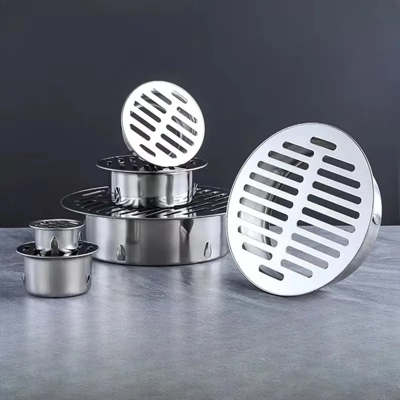 304 Stainless Steel Flat Roof Floor Drain Filter, Anti-Rodent Roof Drainage Pipe Accessory