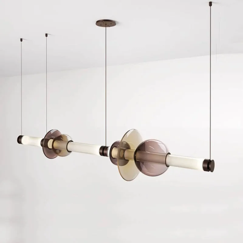 Nordic Personalized Restaurant Light Designer Model Bedside Wall Chandelier Simple Long Dining Table Lighting for Bedroom Room