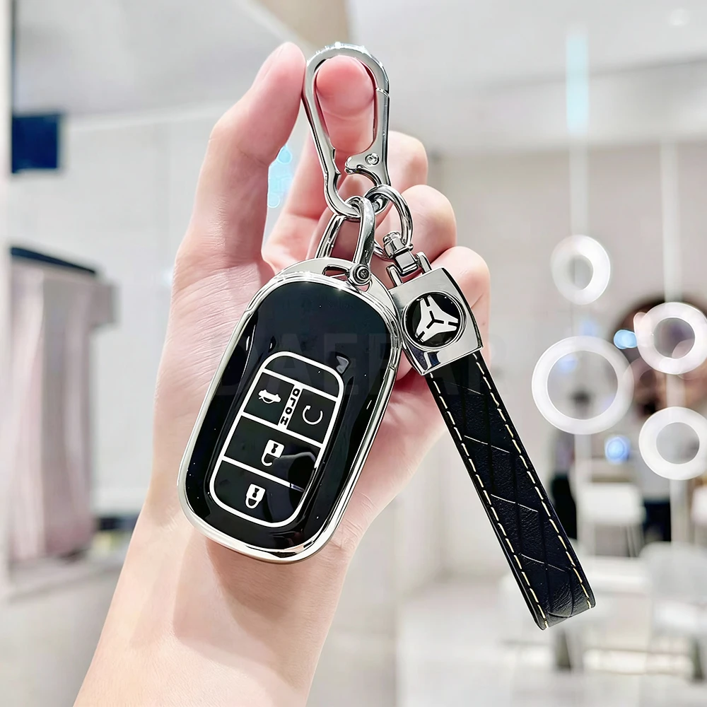 

Чехол-накладка из ТПУ на 4 кнопки для автомобильного ключа Honda 2022 2023 2024 Accord Civic HR-V CR-V Pilot Sport SI EX EX-L