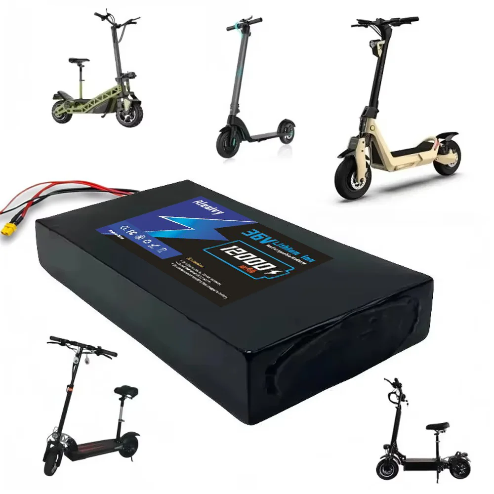 

10S4P 36V 12000mAh 18650 rechargeable lithium battery pack with BMS built-in battery suitable for 42V electric scooter battery.