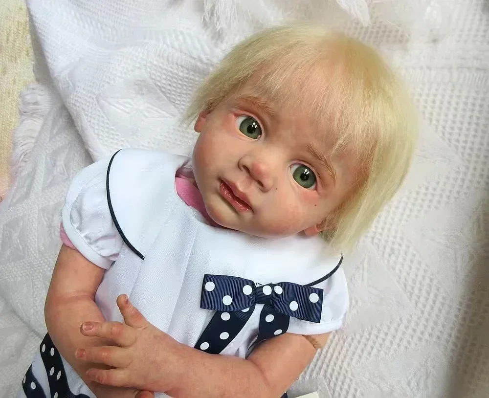 

DLS Customized Limited Supply 25inch Reborn Baby Fritzi With Hand-Rooted Hair Already Finished Doll with Different Dress