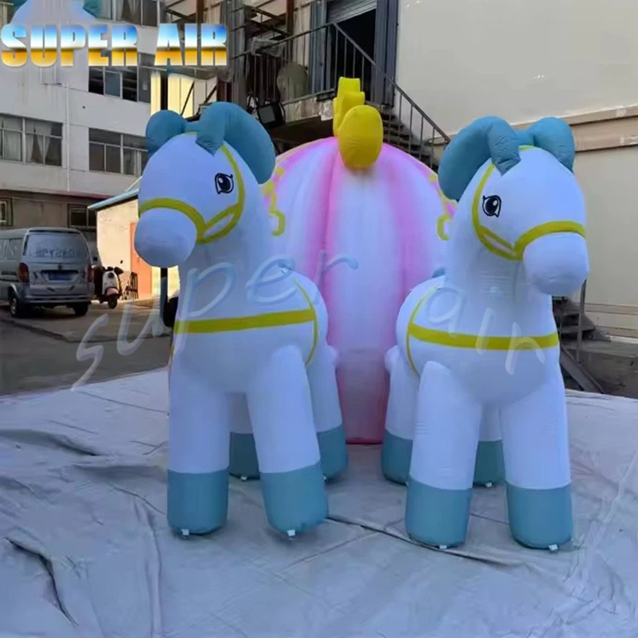 어린이 파티용 공주 동화 풍선 아름다운 마차 모형