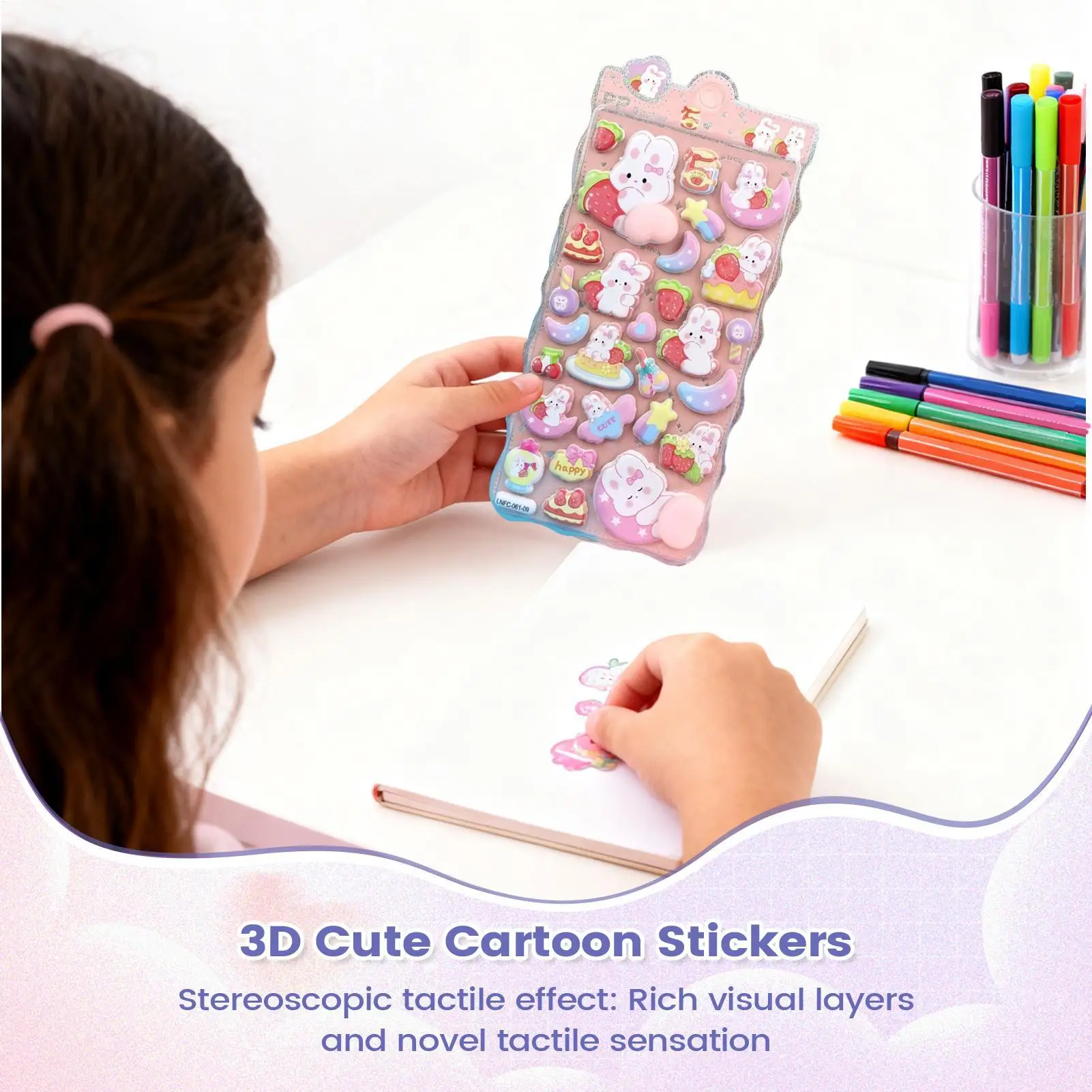 

3D Stickers For Kids Animal Sticker Decorations 2 Sheet Decorative Decals For Scrapbooking Phone Case Notebook Laptop Craft Kids