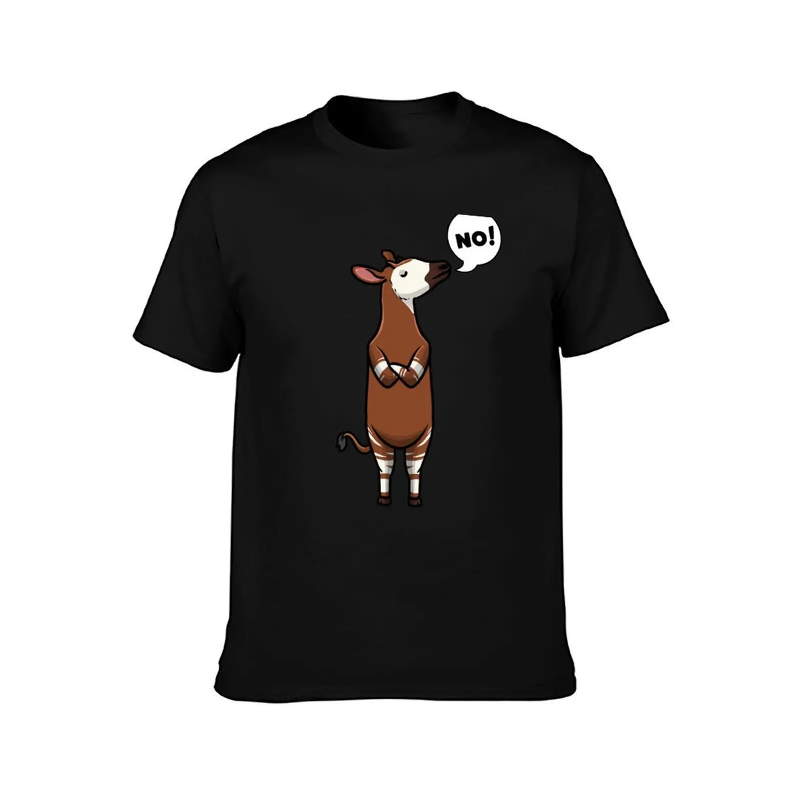 Okapia Johnstoni Forest Giraffe Zebra Giraffe T-Shirt Thanksgiving Casual Tee T-Shirt