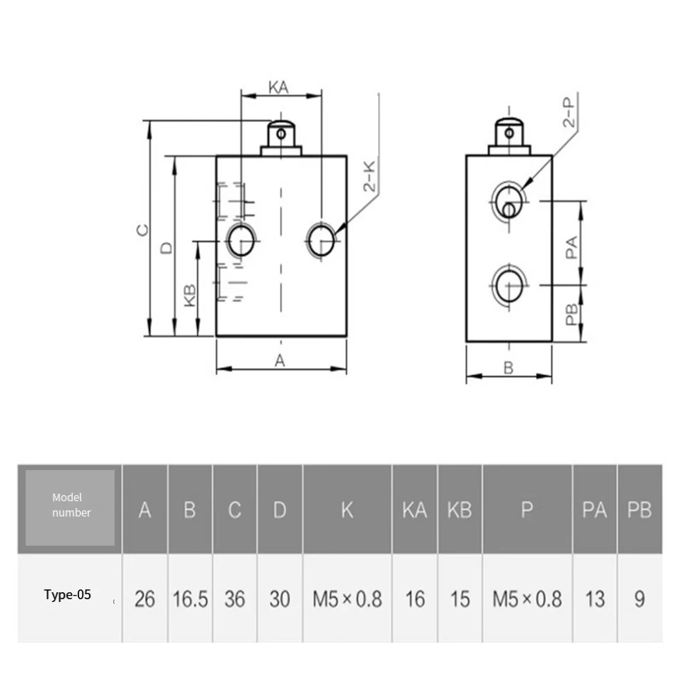 2 Position 3-way Pneumatic Mechanical Valve S3R-M5 Roller Type Mechanical Valve High-volume Tool Accessories