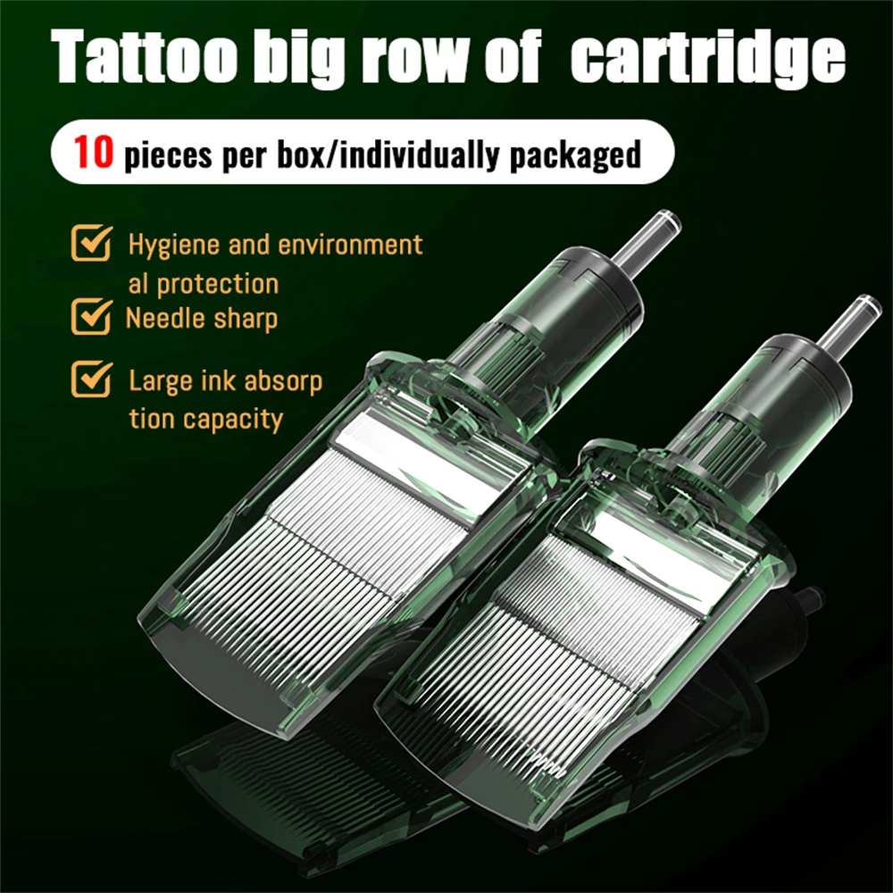 OFEYLE Tattoo Cartridges Needles Super-large Curved Oversize 35RM/39RM/45RM/49RM For Professional Rotary Machine Pen 10pcs/box