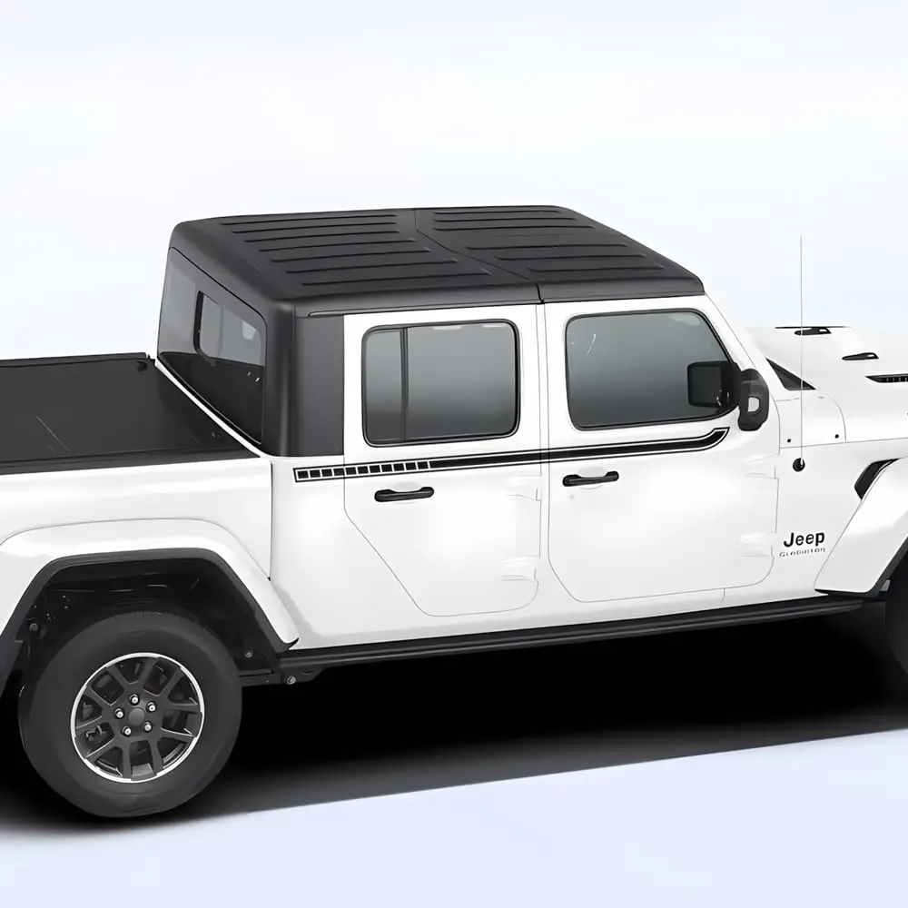 

2X Decal Sticker Vinyl Up Side Racing Stripes Graphics Compatible with Jeep JT Gladiator