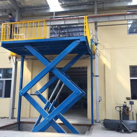 5t Vertical Platform Lift Electric Hydraulic Scissor Lift Platform With Lifting Capacity For Cargo