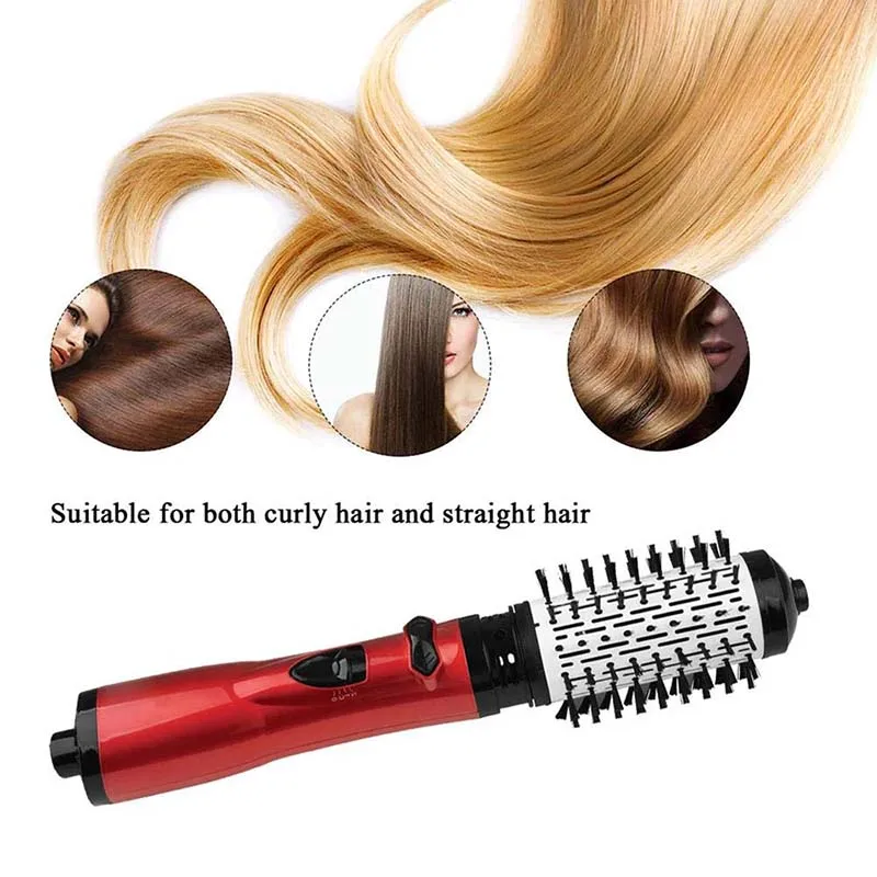 2-in-1 rotierende elektrische Haarglätterbürste Lockenwickler Trockner Bürste Heißluftkamm Negativ-Ionen-Haarstyler-Kamm – Detail 4