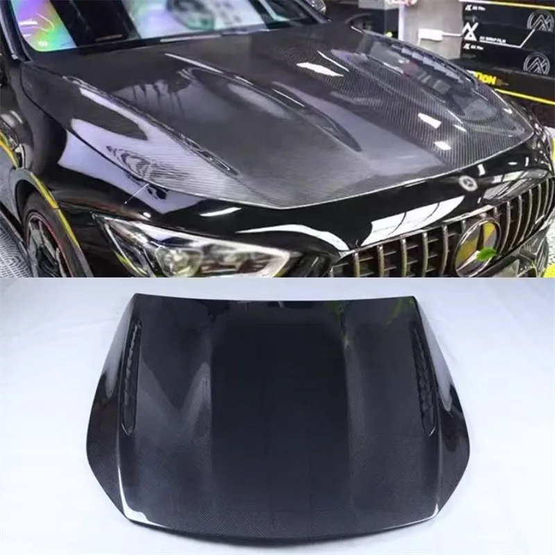 

Для Mercedes Benz GT50 GT53 GT63 2019-2025 капот из углеродного волокна, крышка двигателя, капот, обшивка капота автомобиля, обновленный комплект автозапчастей