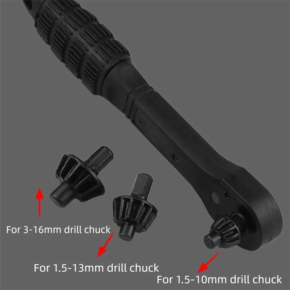 

Double Head Ratchet Drill Chuck Three-jaw Quick Disassembly Drill Key Chuck Key Wrench Quick Change Ratchet Spanner