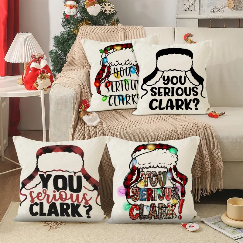 

Рождественские наволочки 45x45 см, набор из 4 рождественских каникул, зимняя наволочка, домашний декор, украшение для дивана и дома