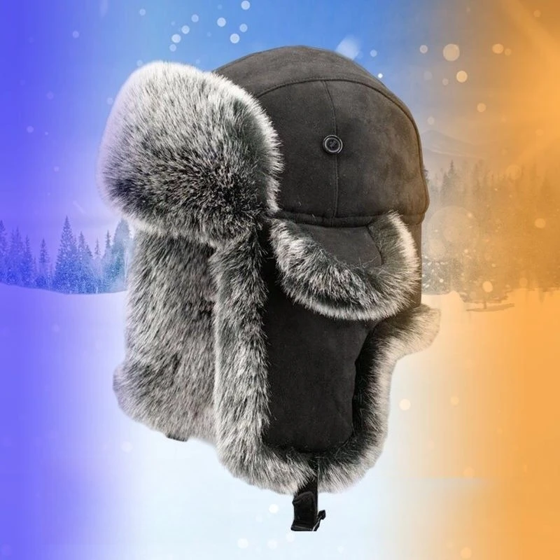 Zimowe czapki bomberki w stylu koreańskim, wiatroodporne czapki narciarskie, pluszowe czapki damskie i męskie do pracy na zewnątrz, grubsze czapki utrzymujące ciepło z ochroną uszu.
