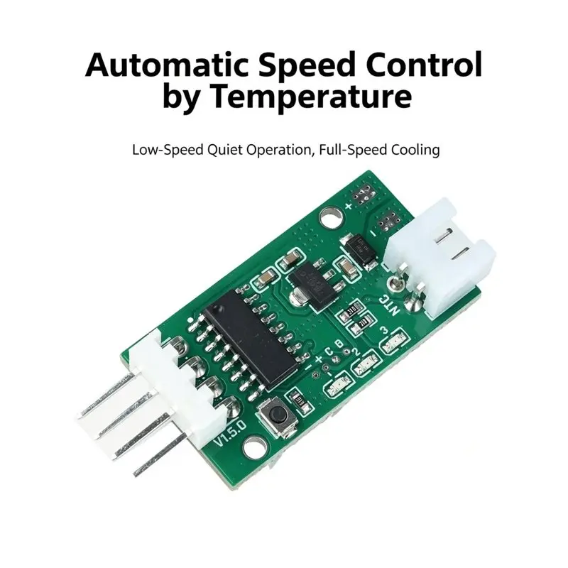ABNL PWM Fan Speed Governor 5V 12V 4 Wire Fan Temperature Controller Programmable 343 Modes S Automatic Speed Regulator