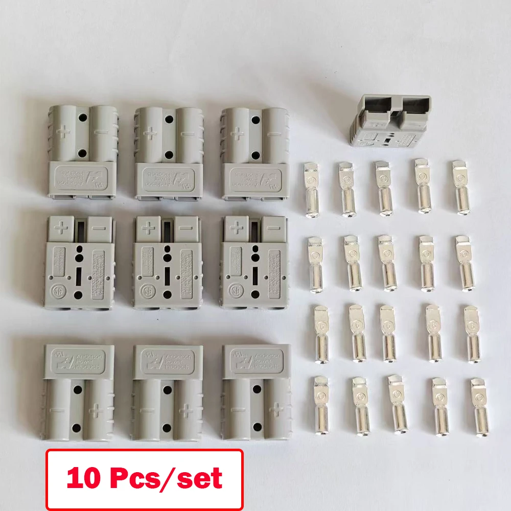10 Pcs 50A Plug Connectors  Plug 6-12AWG AC/DC Power Tool  With Solid Copper Terminals Plugs Electronic Parts