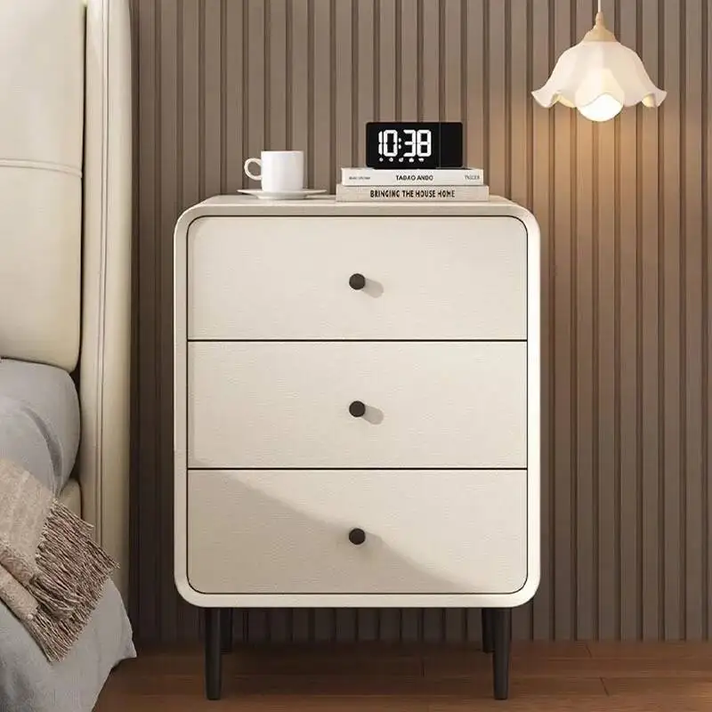 White Vintage Simple Center Nightstands Rustic Outdoor Aesthetic Bedside Table Mobile Bedroom Table De Chevet Home Furnitures