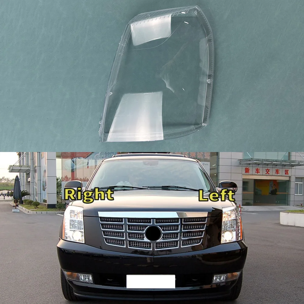 Headlight Cover Lens Headlamp Lamp Shell Transparent Shade Plexiglass Replace Original Lampshade 2006-2013 For Cadillac Escalade