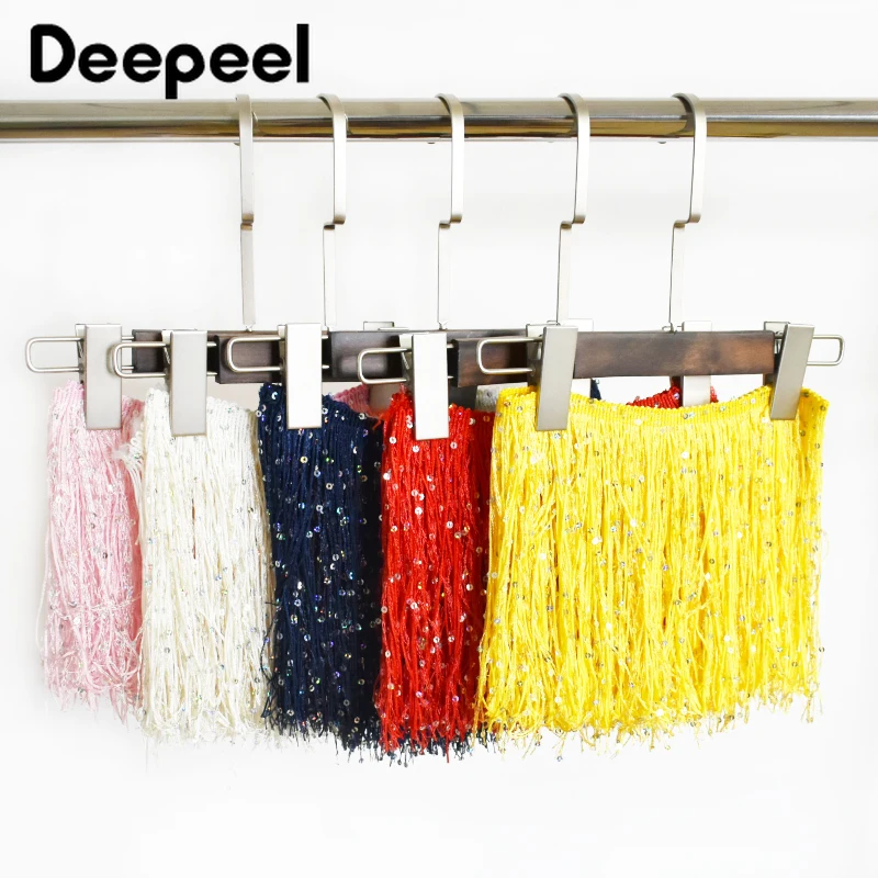 

2/5M 20cm Sequin Fringe Tassel Clothes Dress Lace Trim Decoration Laces Bag Ribbon Fabric Curtain Fringes DIY Sewing Accessories