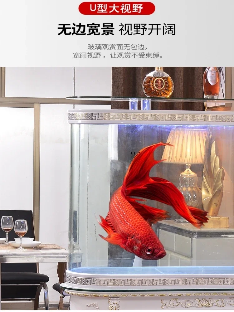 Bottom Filter Glass Fish Tank Living Room Home Partition Ecological Change Water Aquarium