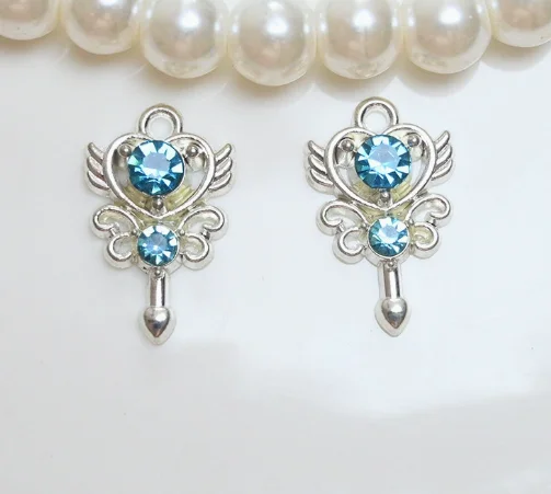 10pcs love heart cartoon cute Enamel Charms Pendants For DIY Earring Necklace Jewelry Making