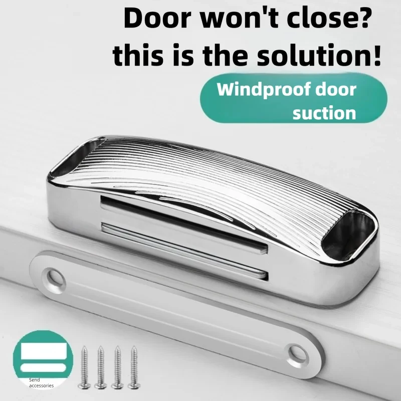 Drill-free Magnetic Cabinet Door Closure Buckle, No-punch Kitchen Bedroom Drawer Latch Magnetic Strips