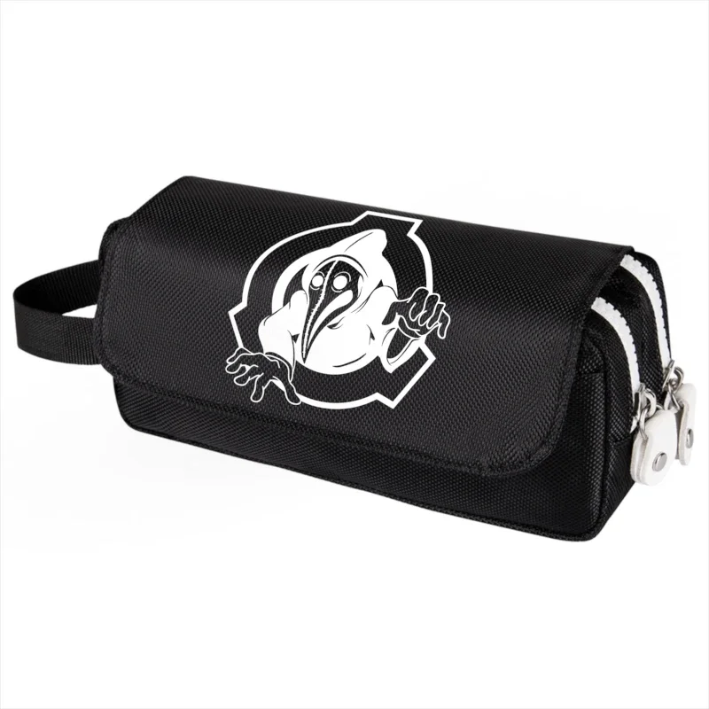 SCP Foundation pencil case cartoon multi layer large capacity multifunctional pen bag organizer pouch school stationery