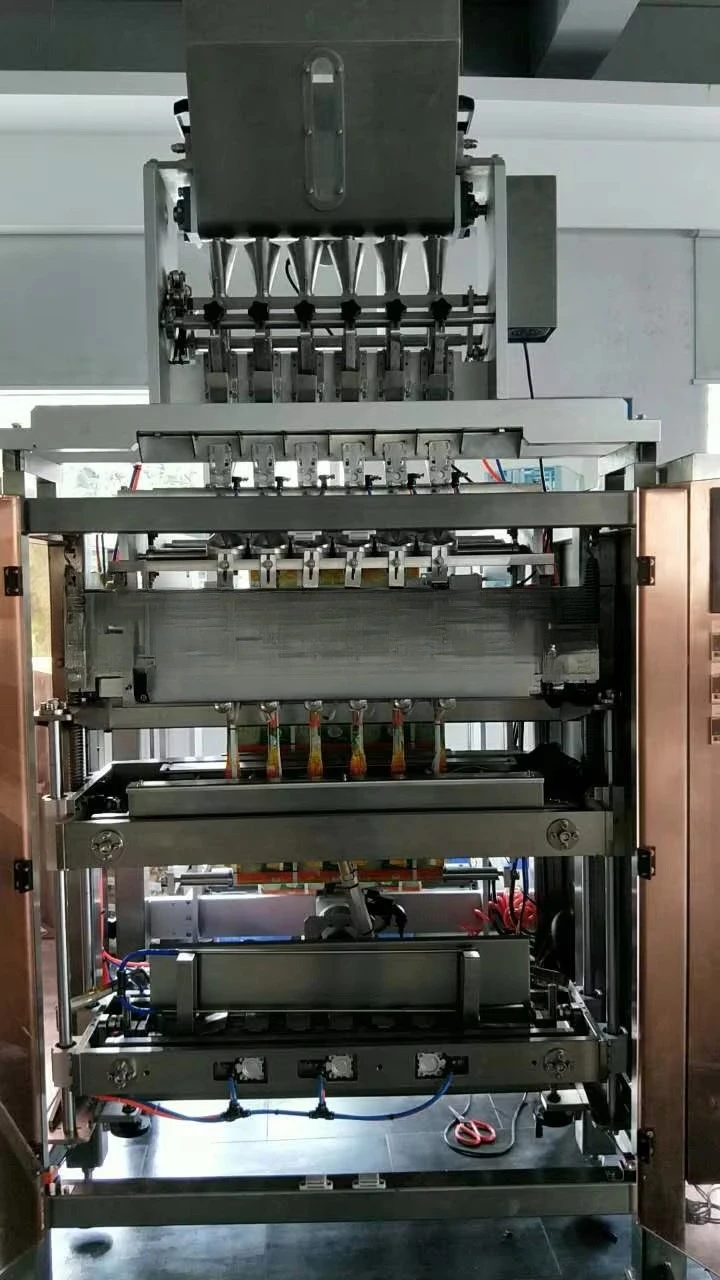 Automatic multi-line 4-sided sealing instant coffee powder, small bag packaging soy milk, tea stick bag packaging machine