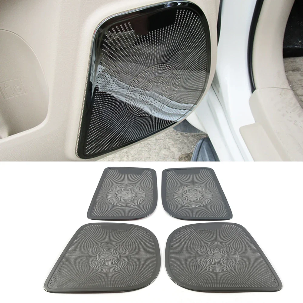 

For Toyota Land Cruiser Prado J150 2010-2023 Stainless Car Door Panel Loudspeaker Pad Speaker Cover Trim Frame Sticker Accessory