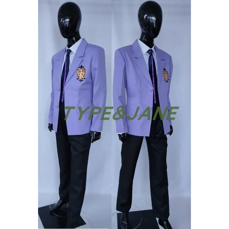 Ouran High School Host Club Cosplay Junge Schuluniform Blazer Blaue Jacke Mantel Haruhi Kyoya Hikaru Takashi Halloween Kostüm