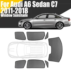 Custom Magnetic Car Window Sunshade For Audi A6 Sedan C7 2011 - 2018 Curtain Mesh Front Windshield