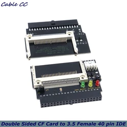 New Black Double Sided CF Card to 3.5 Female 40 pin cf to IDE Adapter Converter Card Standard IDE True-IDE Mode for PC Hard Disk