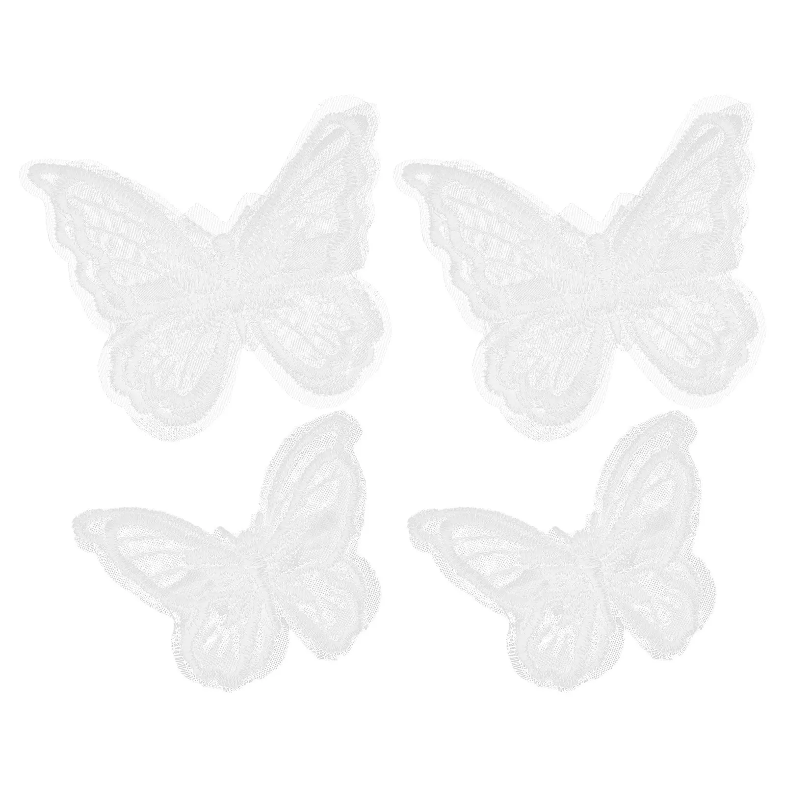 

4Pcs Butterfly Lace Hair Clips Embroidered Mesh Hairpins Stylish Bridal Party Hair Ornaments for Adults Decorative Use