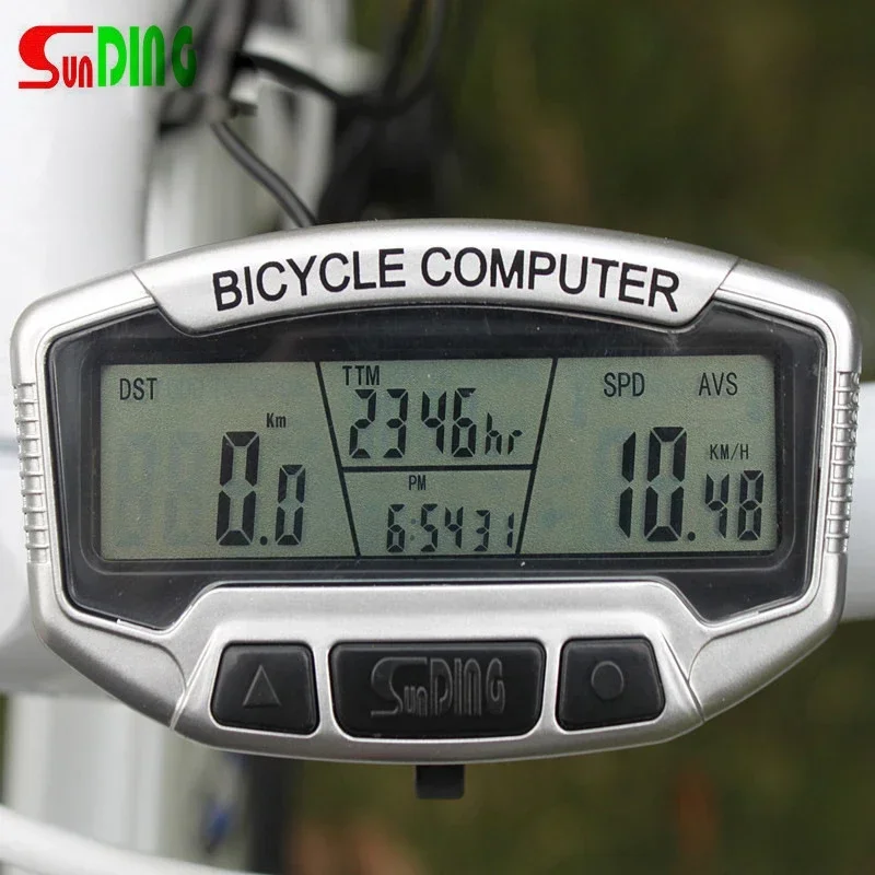 Bicycle Stopwatch Velometer Waterproof Wired Bike Speedometer Odometer LCD Backlight Mtb Bike Cycling Computer Bike Accessories