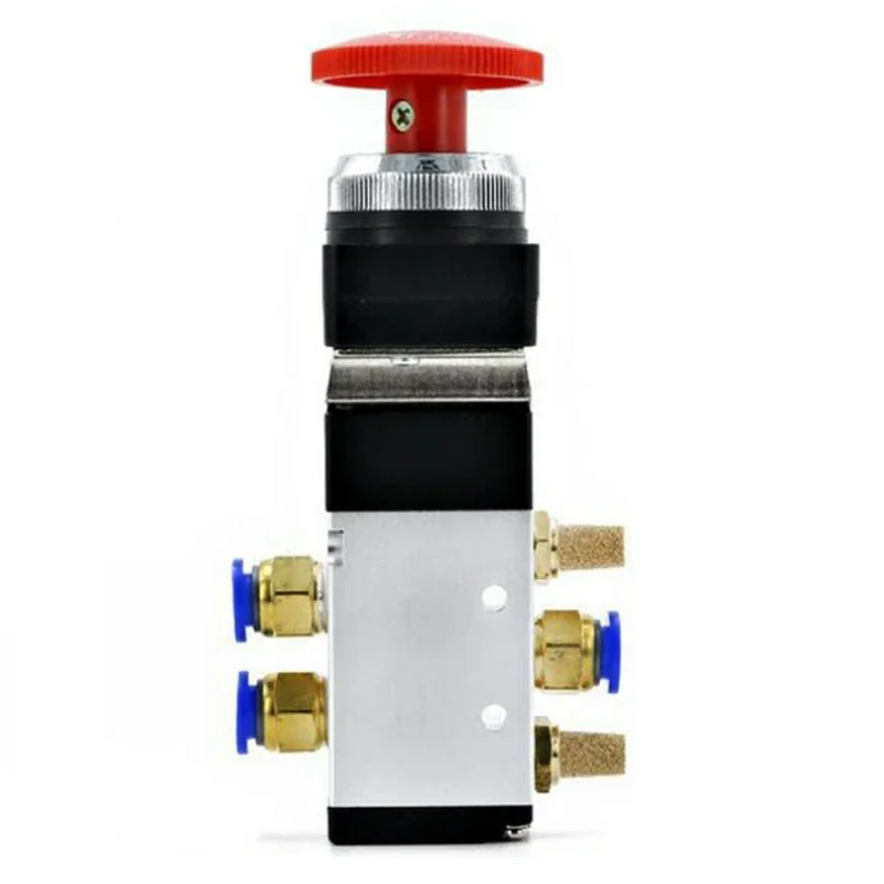 Pneumatic Mechanical Valve 2 Position 5 Way Manual Valve Air Switch Control Valve Push Button Momentary