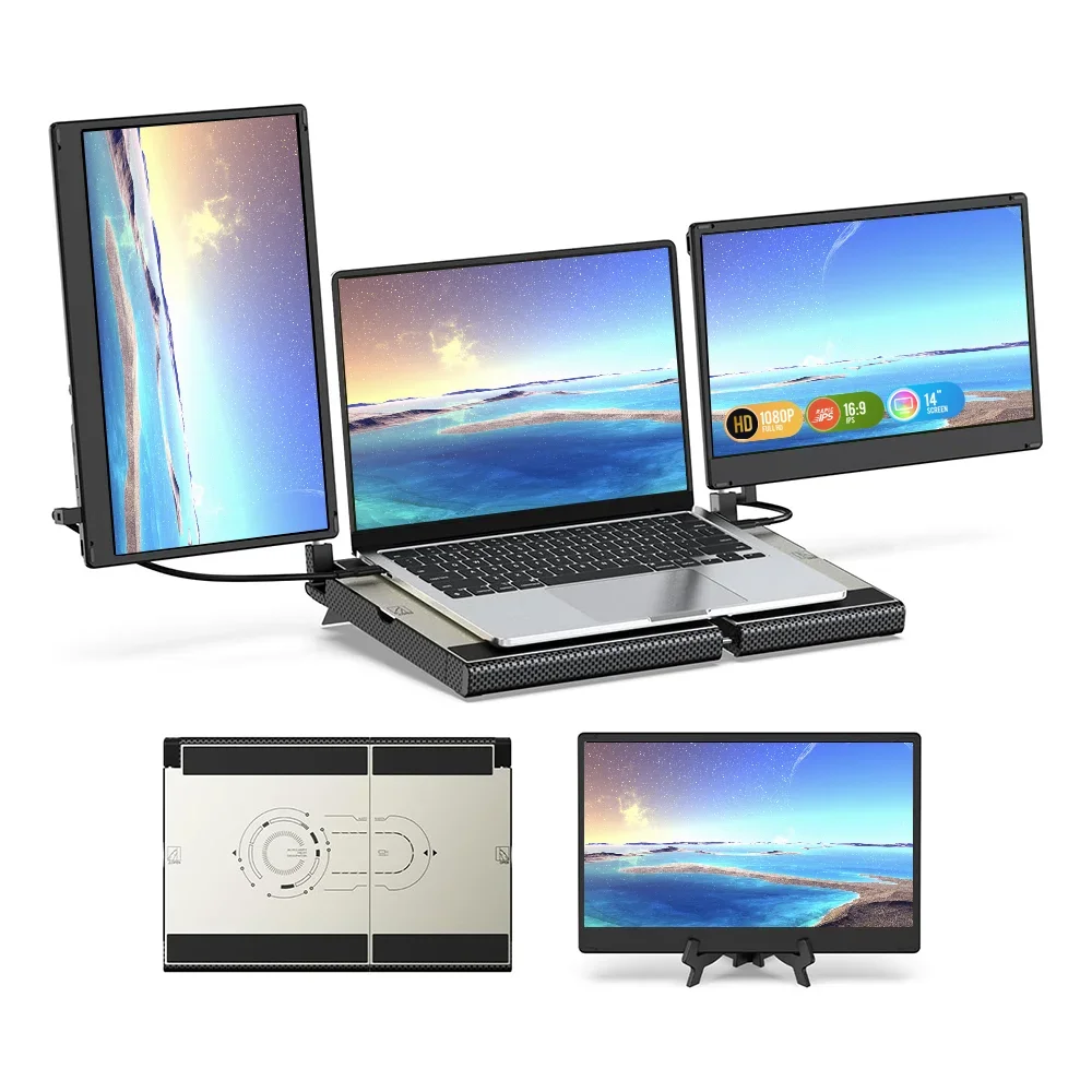 

OFFIYA OEM 14-Inch Expandable Gaming PC FHD 1080P Laptop Screen Extender With Type C Interface For PS5 PS4 Laptop