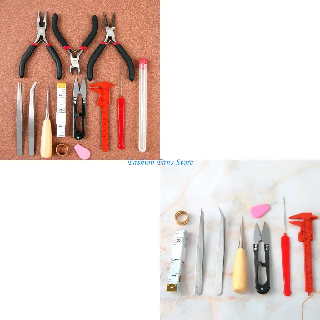 

Essential Jewelry Tool Beadwork Tool Set Delicate Jewelry Tool Set Functional Cutting Scissors Needle for Jewelry Making