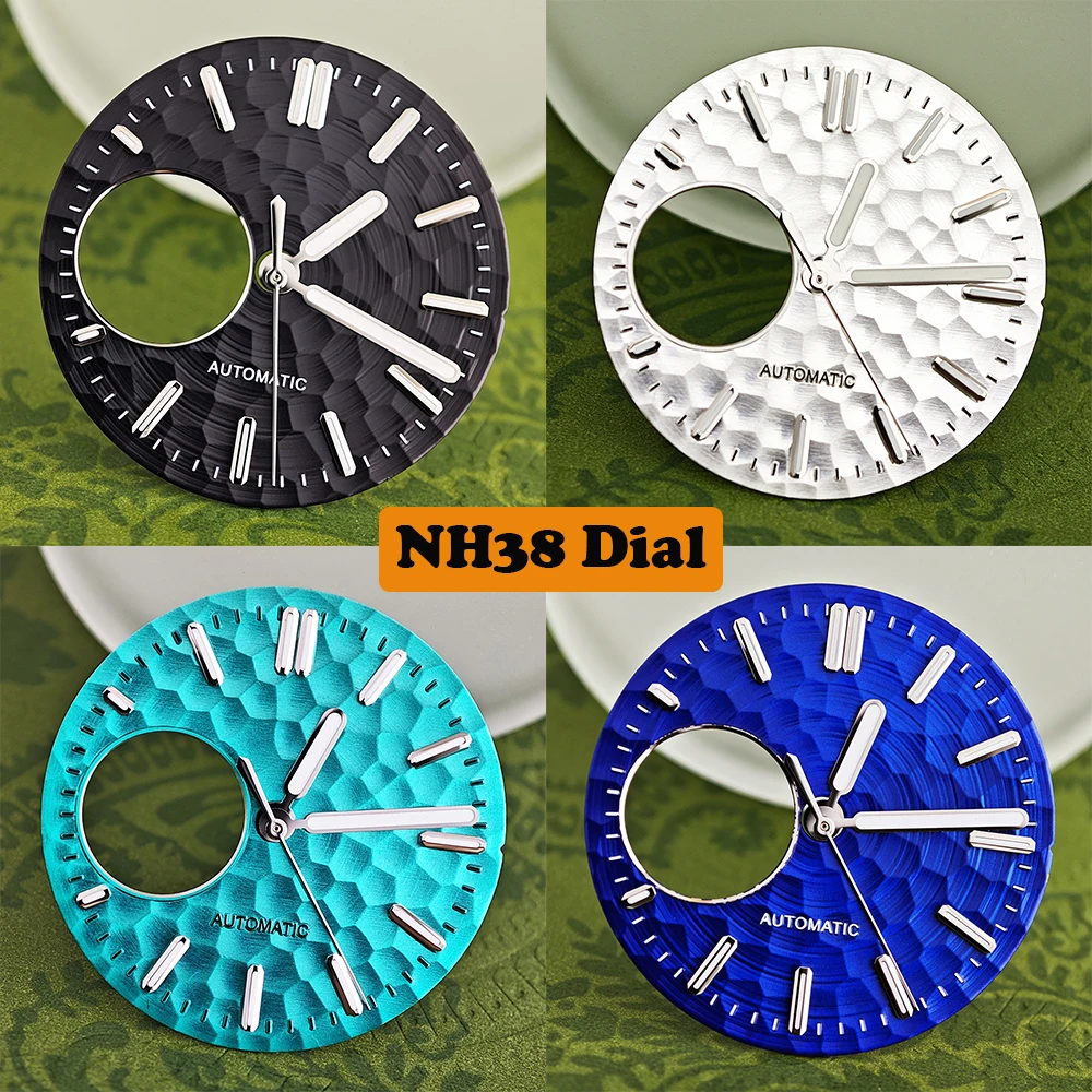 NH38 dial assembly mechanical surface modification case NH34 diving watch green luminous hand size 28.5mm
