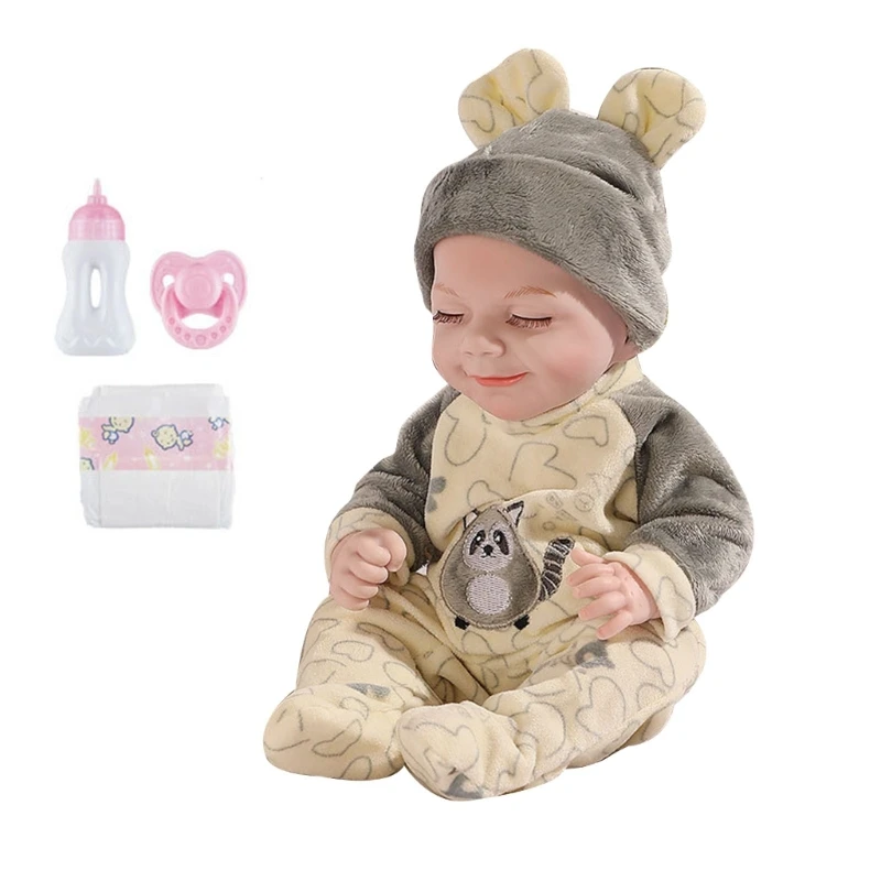 33cm Reborns Toddler Popular Realistic Girl with Bottle Diapers Pacifiers Soft Body High-quality Handmade Dropshipping