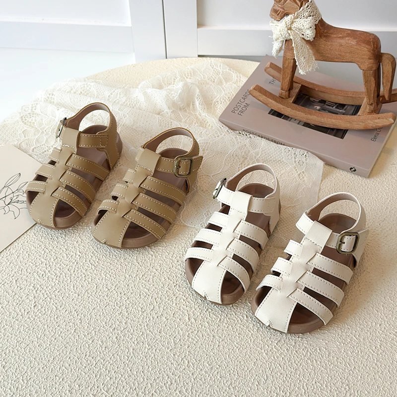 

Kid's Shoes Girls' Summer 2026 Roman Style Sandals Hollow Weave Breathable Anti-Slip Children's Shoes Korean Version 22-31