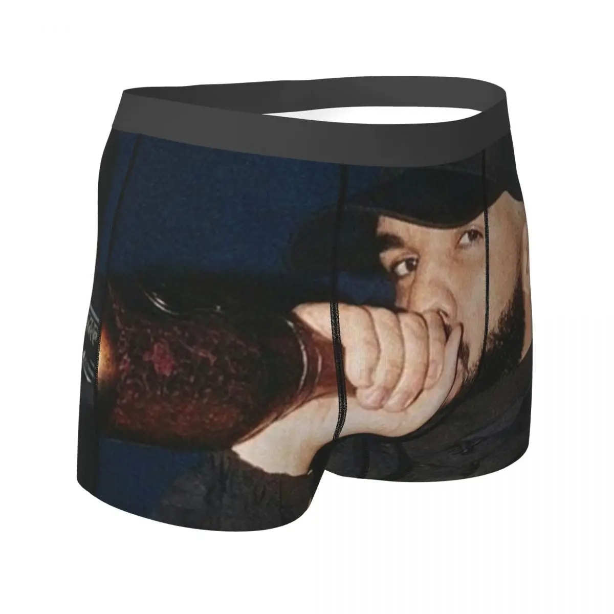 Drake Party Pooper Rapper Beer Underwear sing microphone lover music cool Males Boxer Brief Funny Boxer Shorts Hot Salses image 3