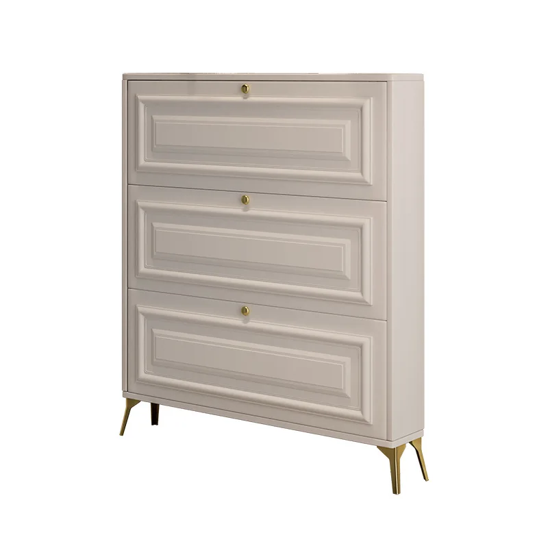 @Ultra-thin tipping bucket shoe multi-layer household porch cabinet integrated shoe rack storage artifact narrow   saves space