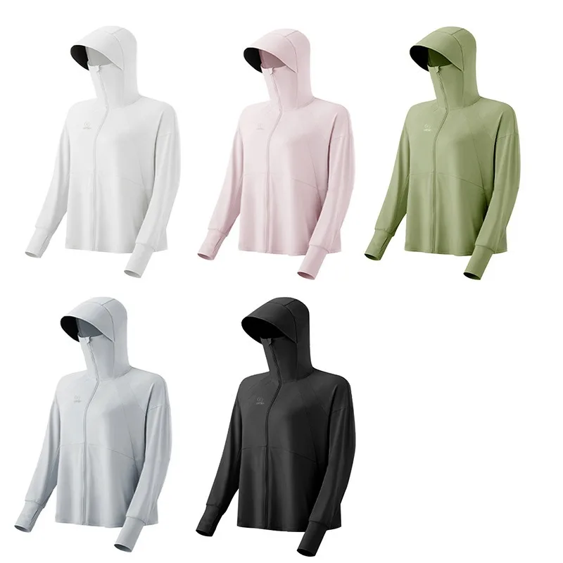 Sport Outdoor Zonnebrandcrème Zomer Origineel Garen Ijzig Ademend Capuchon Dunne Jas Top Paar Losse Zonnebrandcrème