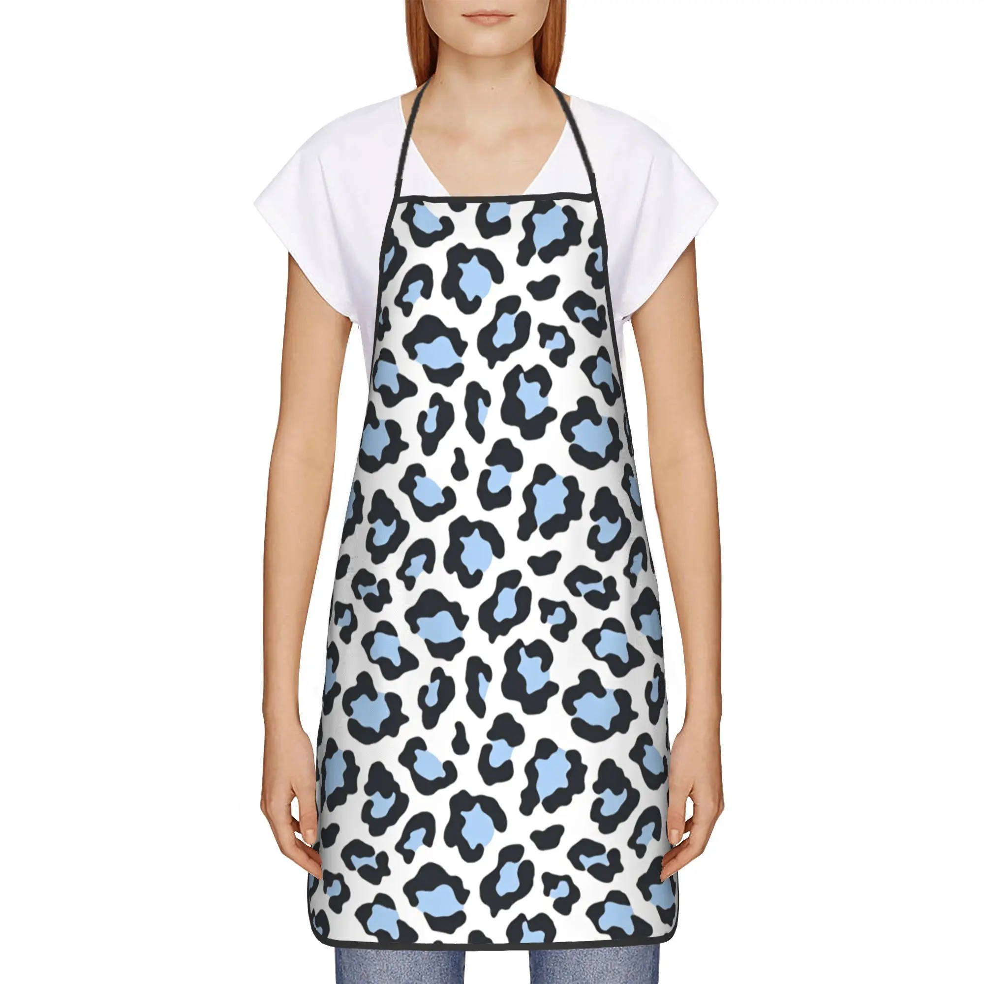 Leopard print  Apron  Cooking Barber Kitchen Accessories Home Cute Aprons without Pocket