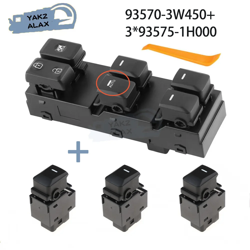 

Для Kia Sportage 2011 2012 2013 2014 2015 2016 передний левый водительский пассажирский переключатель управления окном 93570-3W450 93575-1H000