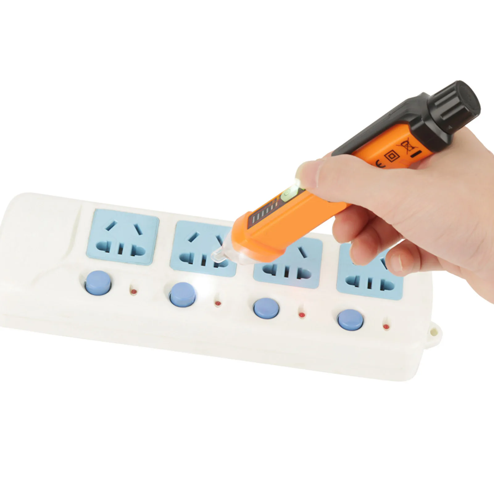 LED Voltage Tester PEAKMETER PM8908C NCV Detector Voltage Tester Pen with LED Indicator AC12-1000V Non contact Voltage Detector