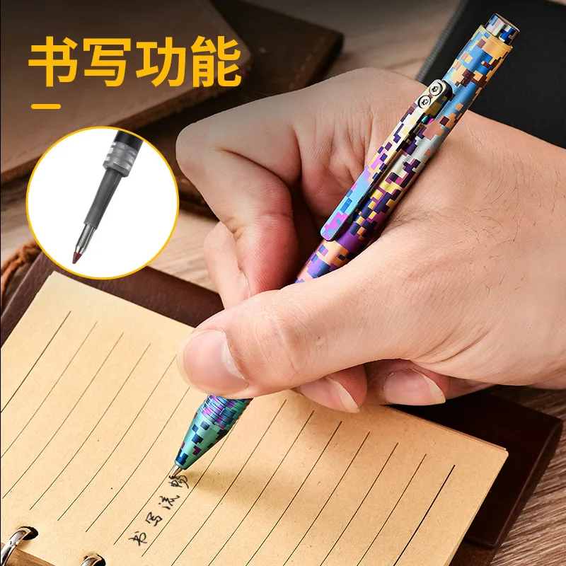 Tc4 Titanium Alloy Edc Tactical Pen, Bolt Style Writing Signature Pen,A1233