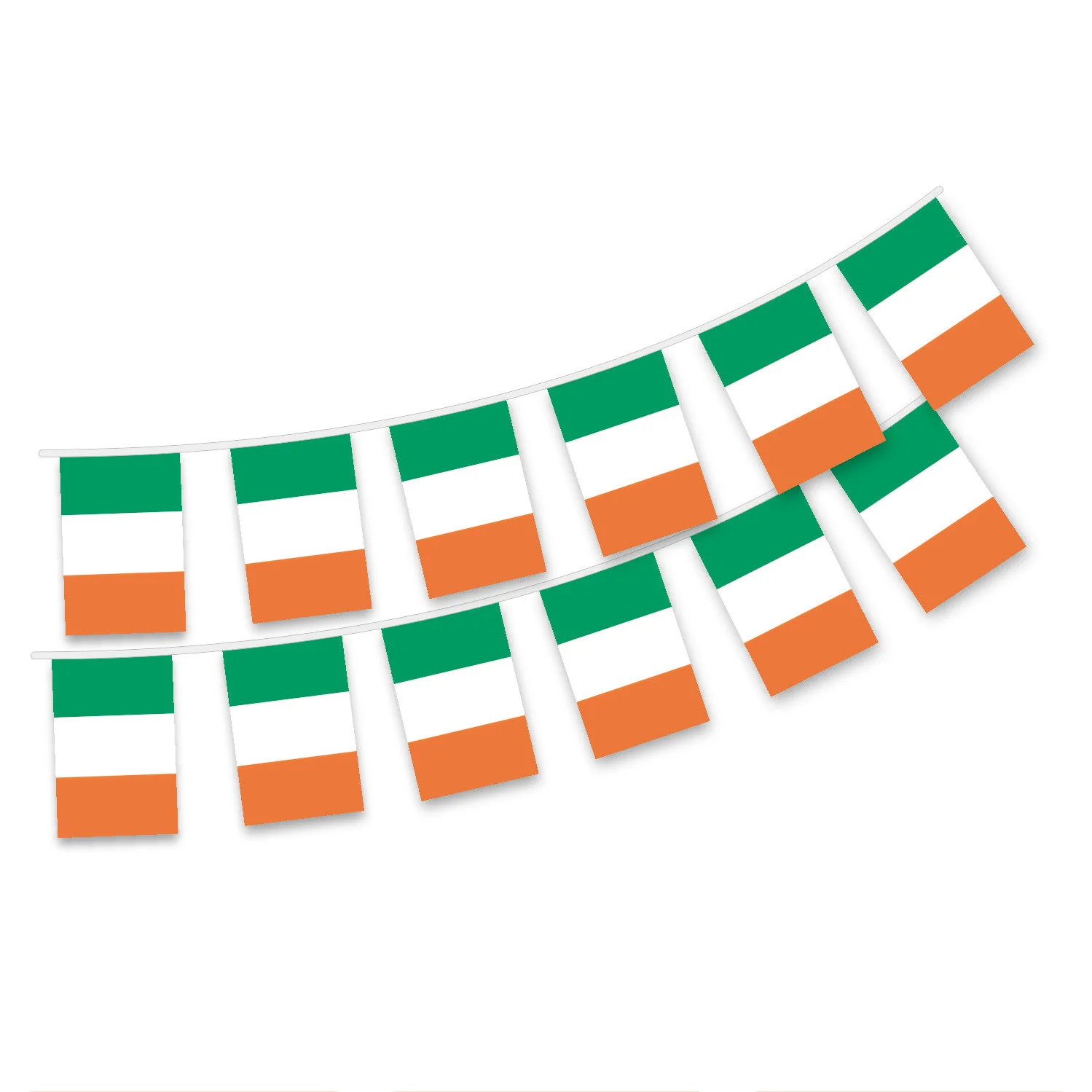 Aerlxemrbrae  5.5m  20pcs/lot  14x21cm  Ireland String Flag Irish Flags Bunting St. Patrick's Day  Party Supplies