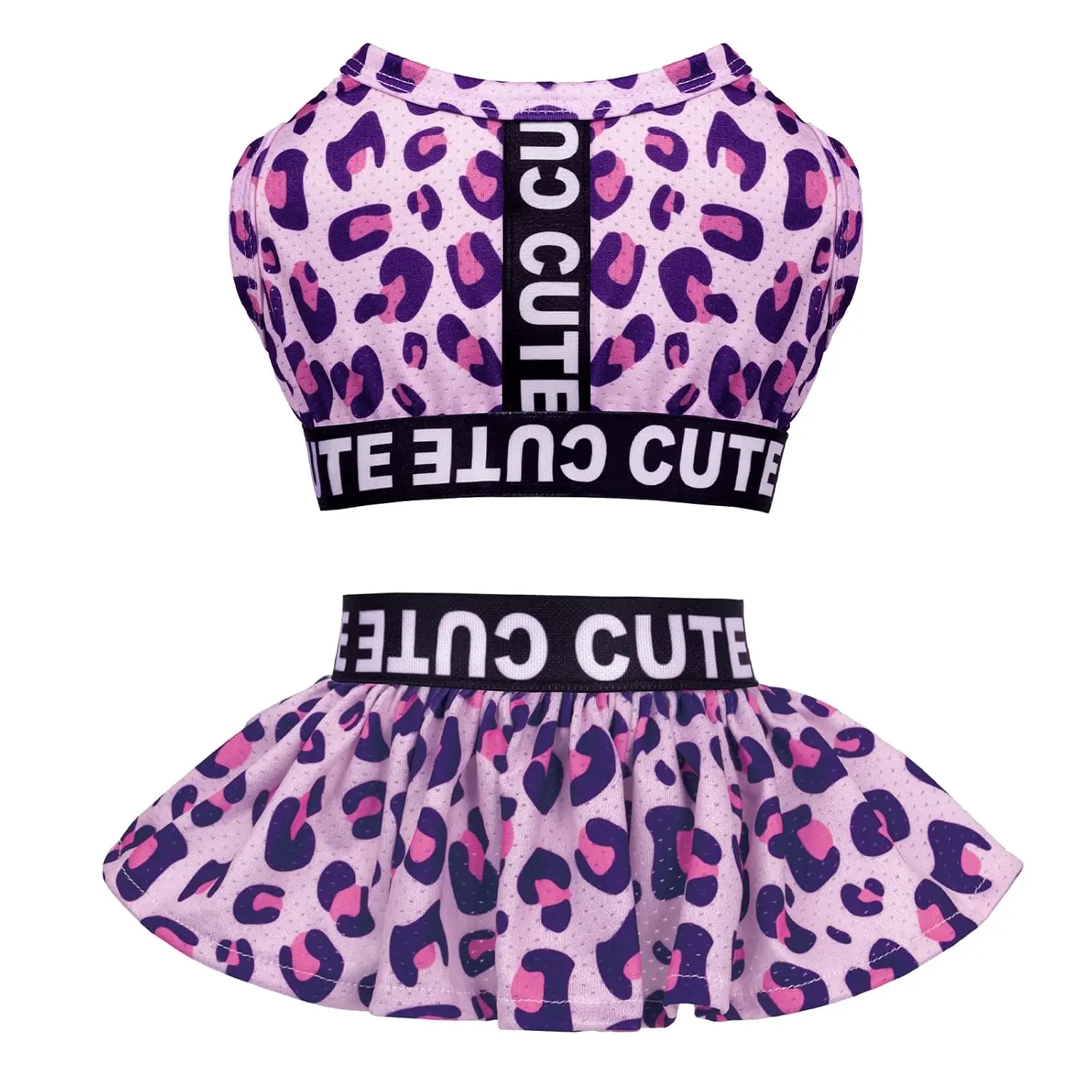Two Piece Dog Dress Lightweight Puppy Skirt Small Dogs Girl Clothes Cat Apparel SPS12S, Customized