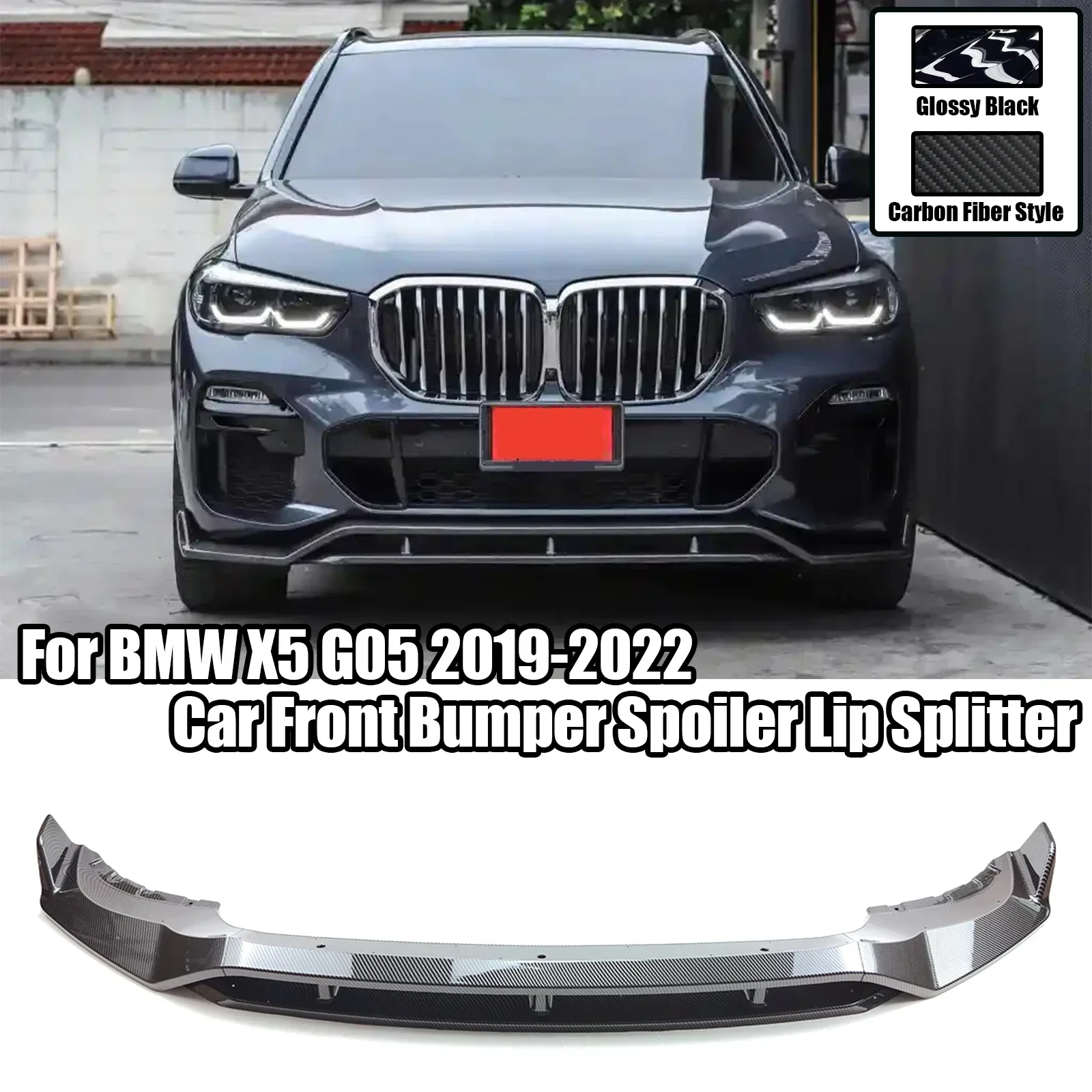 

4PCS For BMW X5 G05 2019-2022 Car Front Bumper Spoiler Lip Splitter Guard Protector Body Kit Car Accessories Exterior Parts